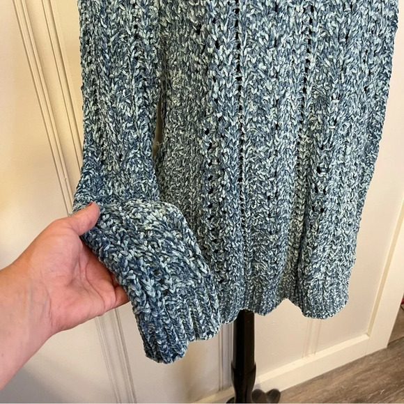 Soft Surroundings Windsor park chenille sweater Ocean blue colors size M - Picture 7 of 7